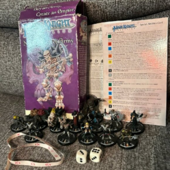 MAGE KNIGHT LOT - 13 Figures Instructions Special Abilities Card Ruler & Dice - Picture 1 of 5